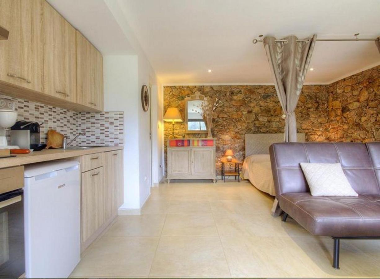 Studio Confortable Avec Vue Sur La Montagne A Moltifao 30M² Jardin Eksteriør bilde